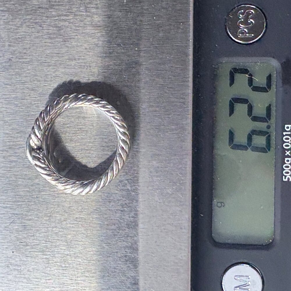 VTG David Yurman Cable Loop Diamond Band Ring Size 5.75 - Picture 8 of 10